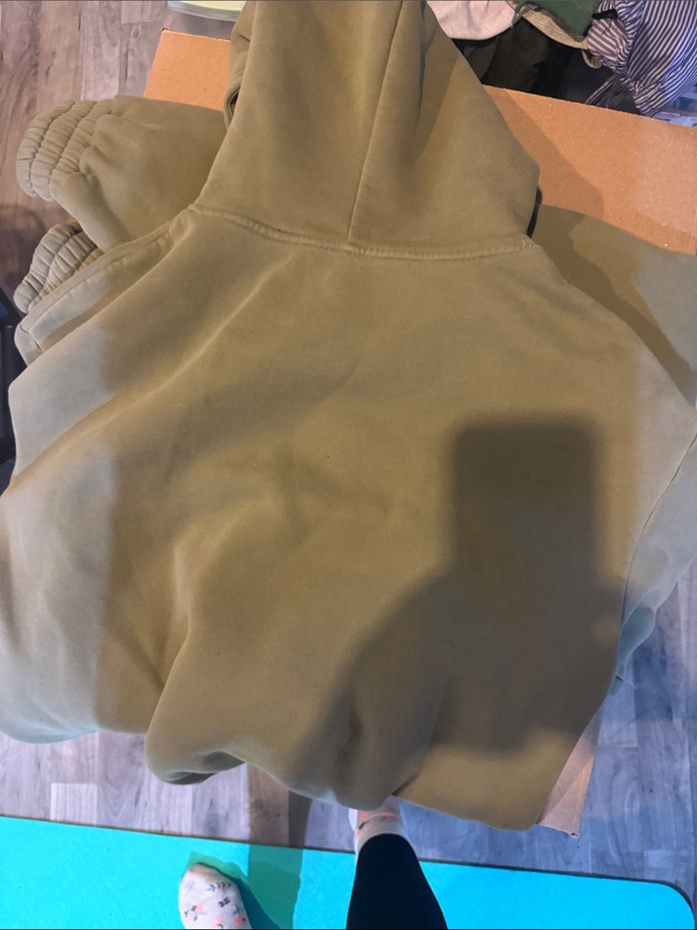 COMFRT Olive Green Hoodie - Women’s Comfort Sweatshirt - Picture 4 of 6
